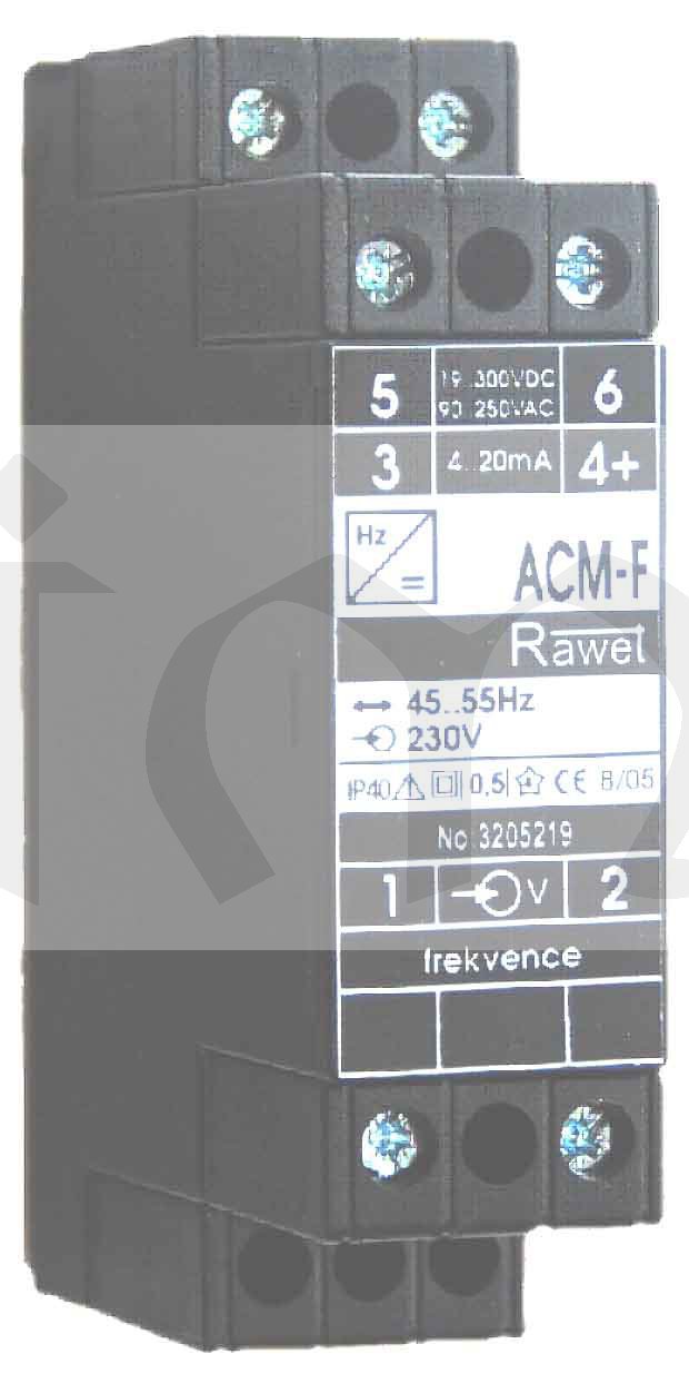 Převodník kmitočtu ACM-F/B, 230V/4..20mA, nap.po výstupní smyčce