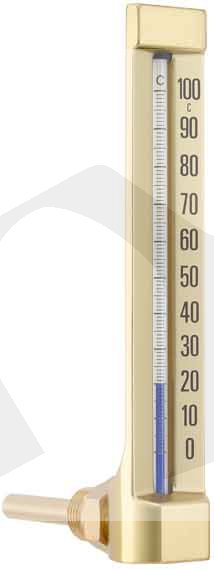 Teploměr úhlový T0204 0..+100°C/200x36mm, 63mm, G1/2"